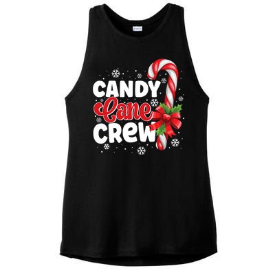 Candy Cane Crew Christmas Candy Love Pajamas Ladies PosiCharge Tri-Blend Wicking Tank