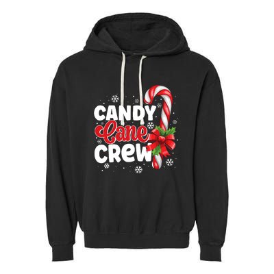 Candy Cane Crew Christmas Candy Love Pajamas Garment-Dyed Fleece Hoodie