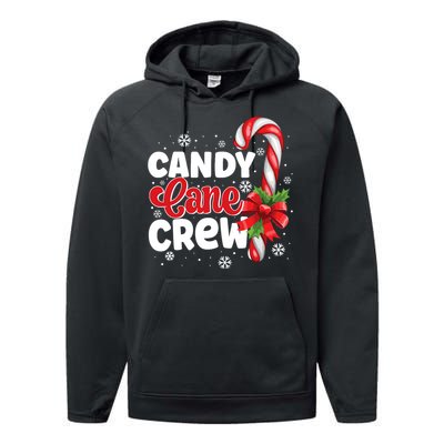 Candy Cane Crew Christmas Candy Love Pajamas Performance Fleece Hoodie