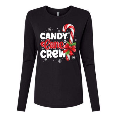 Candy Cane Crew Christmas Candy Love Pajamas Womens Cotton Relaxed Long Sleeve T-Shirt