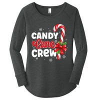 Candy Cane Crew Christmas Candy Love Pajamas Women's Perfect Tri Tunic Long Sleeve Shirt