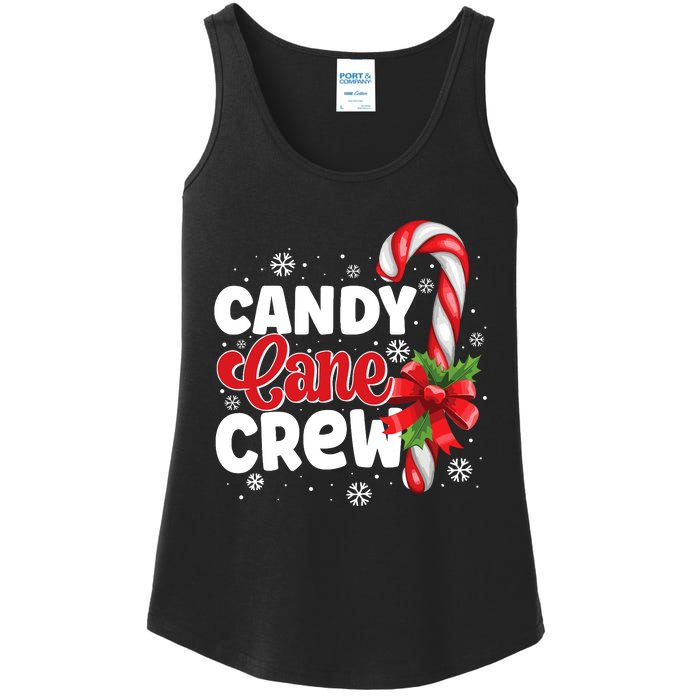 Candy Cane Crew Christmas Candy Love Pajamas Ladies Essential Tank