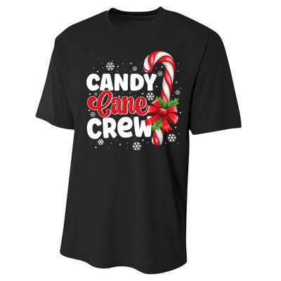 Candy Cane Crew Christmas Candy Love Pajamas Performance Sprint T-Shirt