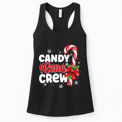 Candy Cane Crew Christmas Candy Love Pajamas Women's Racerback Tank