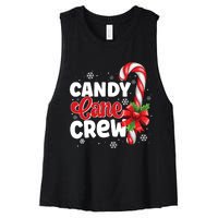 Candy Cane Crew Christmas Candy Love Pajamas Women's Racerback Cropped Tank