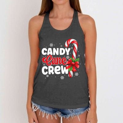 Candy Cane Crew Christmas Candy Love Pajamas Women's Knotted Racerback Tank