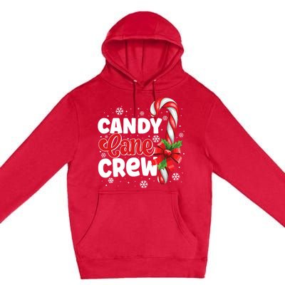 Candy Cane Crew Christmas Candy Love Pajamas Premium Pullover Hoodie