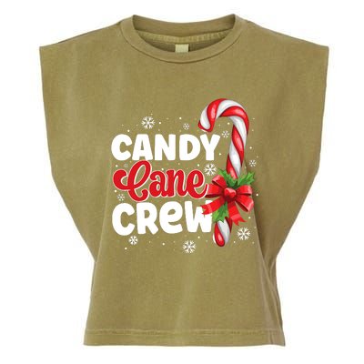 Candy Cane Crew Christmas Candy Love Pajamas Garment-Dyed Women's Muscle Tee