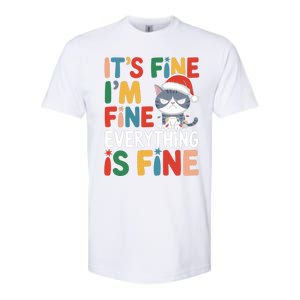 Christmas Cat Cute ItS Fine IM Fine Everything Is Fine Gift Softstyle CVC T-Shirt