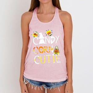 Candy Corn Cutie Meaningful Gift Halloween Costume Meaningful Gift 2020 National Women's Knotted Racerback Tank