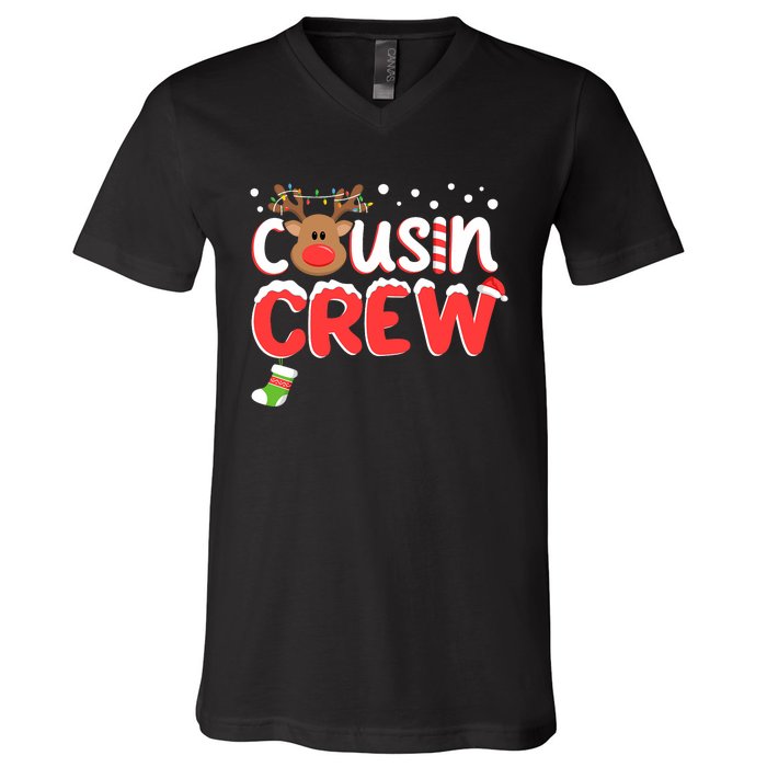 Cousin Crew Christmas Cousins Christmas Matching Family V-Neck T-Shirt