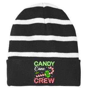 Candy Cane Crew Christmas Family Matching Xmas Pajamas Striped Beanie with Solid Band