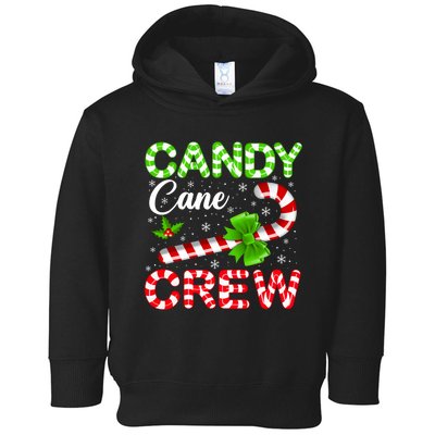 Candy Cane Crew Christmas Family Matching Xmas Pajamas Toddler Hoodie