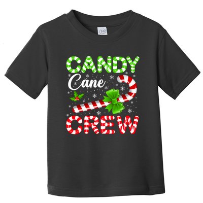 Candy Cane Crew Christmas Family Matching Xmas Pajamas Toddler T-Shirt