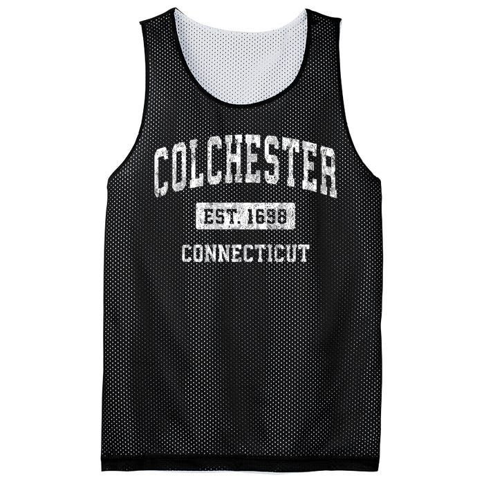 Colchester Connecticut Ct Vintage Sports Established Mesh Reversible Basketball Jersey Tank