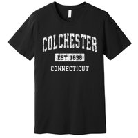 Colchester Connecticut Ct Vintage Sports Established Premium T-Shirt