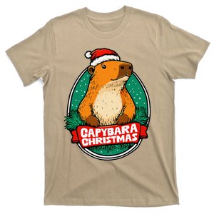 Capybara Christmas Cute Holiday Largest Holiday Rodent Funny T-Shirt