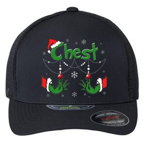 Christmas Couples Chest Matching Chestnuts Flexfit Unipanel Trucker Cap