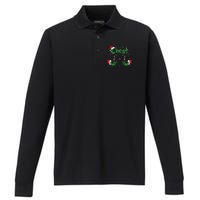 Christmas Couples Chest Matching Chestnuts Performance Long Sleeve Polo