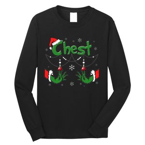 Christmas Couples Chest Matching Chestnuts Long Sleeve Shirt