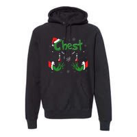 Christmas Couples Chest Matching Chestnuts Premium Hoodie