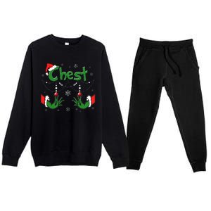 Christmas Couples Chest Matching Chestnuts Premium Crewneck Sweatsuit Set