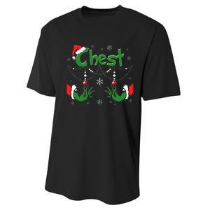 Christmas Couples Chest Matching Chestnuts Performance Sprint T-Shirt