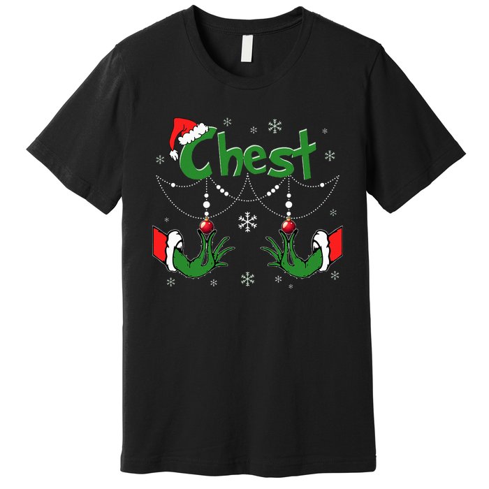 Christmas Couples Chest Matching Chestnuts Premium T-Shirt