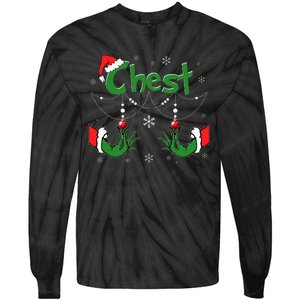 Christmas Couples Chest Matching Chestnuts Tie-Dye Long Sleeve Shirt