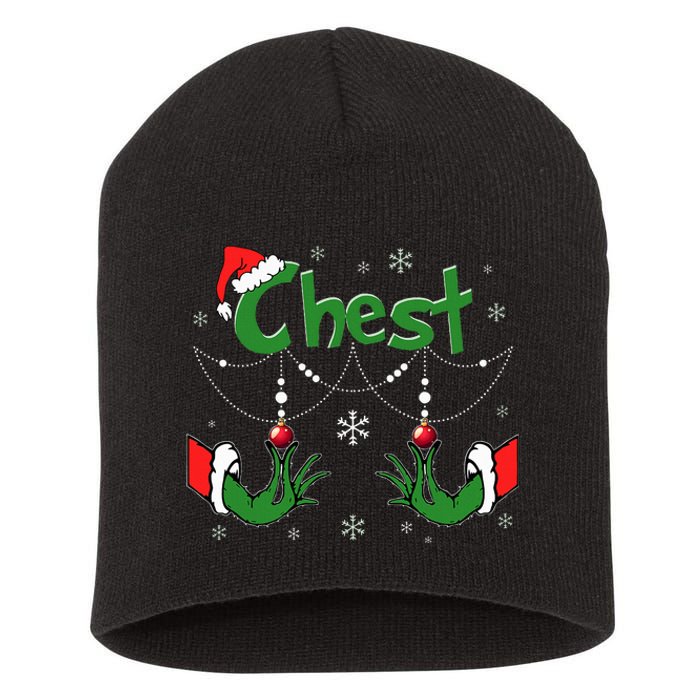 Christmas Couples Chest Matching Chestnuts Short Acrylic Beanie