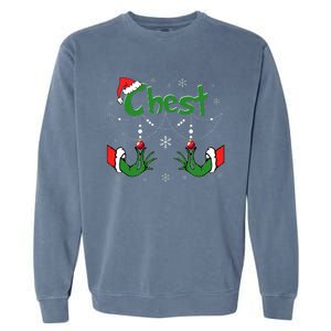 Christmas Couples Chest Matching Chestnuts Garment-Dyed Sweatshirt