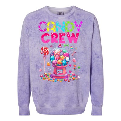 Candy Crew Candy Land Sweetie Candy Squad Halloween Costume Colorblast Crewneck Sweatshirt