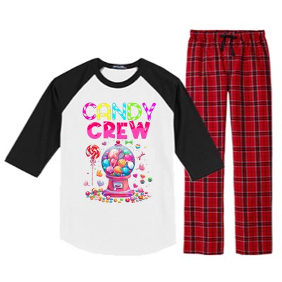 Candy Crew Candy Land Sweetie Candy Squad Halloween Costume Raglan Sleeve Pajama Set