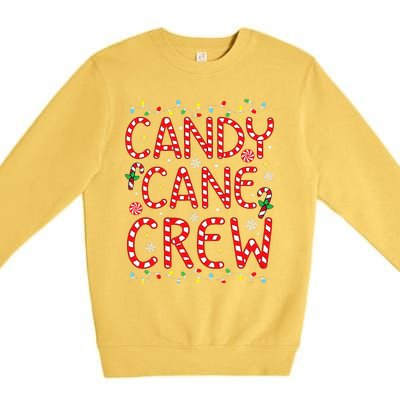 Candy Cane Crew Funny Christmas Candy Cane Lover Xmas Pajama  Premium Crewneck Sweatshirt