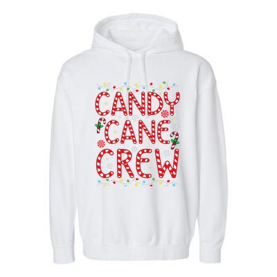 Candy Cane Crew Funny Christmas Candy Cane Lover Xmas Pajama  Garment-Dyed Fleece Hoodie