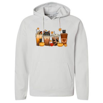 Cat Coffee Cat Mom Funny Halloween Performance Fleece Hoodie