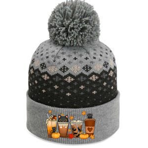 Cat Coffee Cat Mom Funny Halloween The Baniff Cuffed Pom Beanie