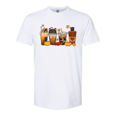 Cat Coffee Cat Mom Funny Halloween Softstyle CVC T-Shirt