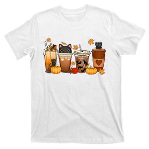 Cat Coffee Cat Mom Funny Halloween T-Shirt