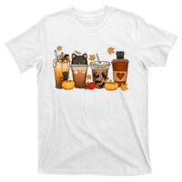 Cat Coffee Cat Mom Funny Halloween T-Shirt