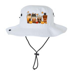 Cat Coffee Cat Mom Funny Halloween Legacy Cool Fit Booney Bucket Hat