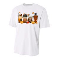 Cat Coffee Cat Mom Funny Halloween Performance Sprint T-Shirt