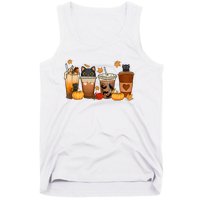 Cat Coffee Cat Mom Funny Halloween Tank Top