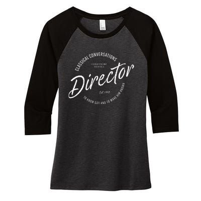 CC Classical Conversations Director Homeschool Women's Tri-Blend 3/4-Sleeve Raglan Shirt