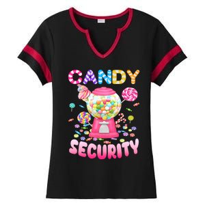 Candysecurity Candyland Costume Teens Adult Ladies Halftime Notch Neck Tee