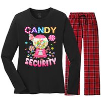 Candysecurity Candyland Costume Teens Adult Women's Long Sleeve Flannel Pajama Set 