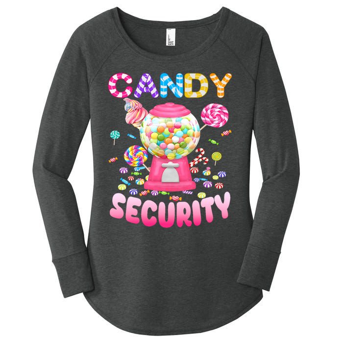 Candysecurity Candyland Costume Teens Adult Women's Perfect Tri Tunic Long Sleeve Shirt