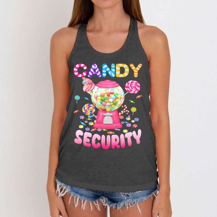 Candysecurity Candyland Costume Teens Adult Women's Knotted Racerback Tank