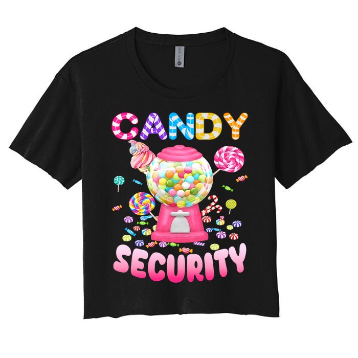 Candysecurity Candyland Costume Teens Adult Women's Crop Top Tee