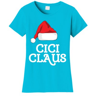 Cici Claus Christmas Hat Family Matching Group Pajama Pj Cute Gift Women's T-Shirt